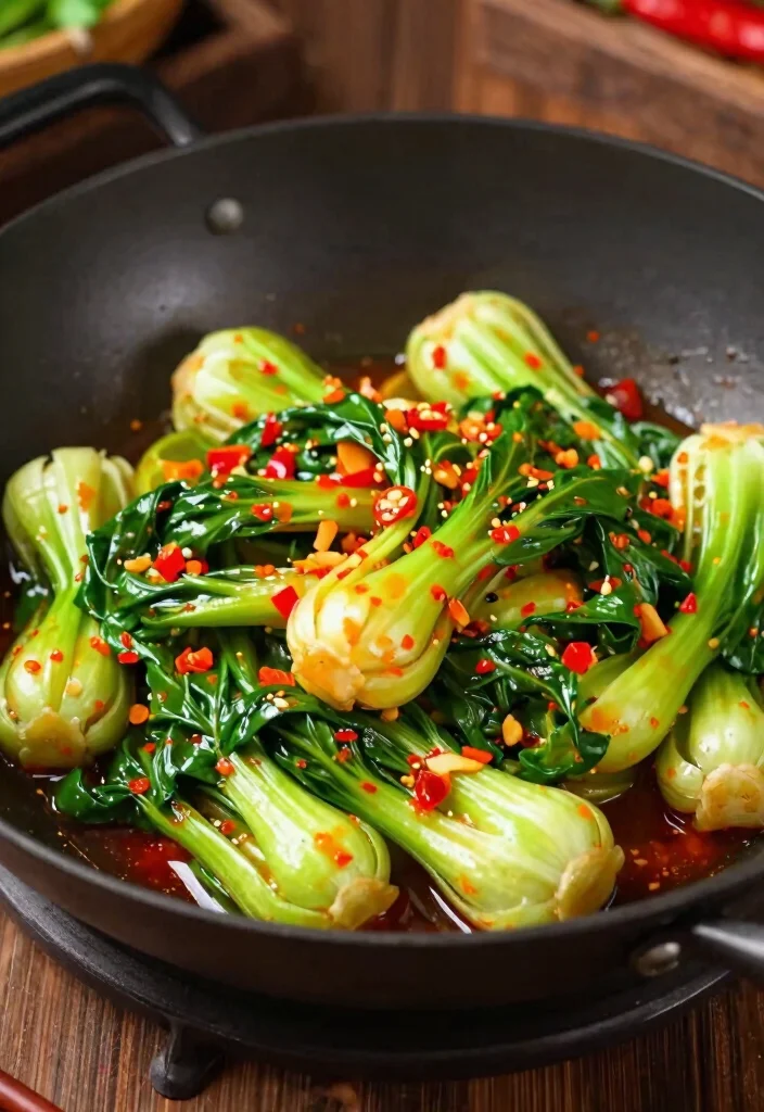 17 Bok Choy Stir Fry Recipes Simple And Quick - 14. Bok Choy and Chilli Garlic Stir Fry 1