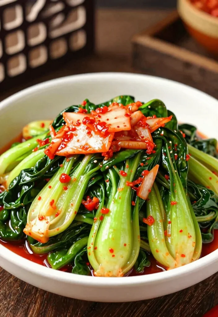 17 Bok Choy Stir Fry Recipes Simple And Quick - 17. Spicy Kimchi Bok Choy Stir Fry 1