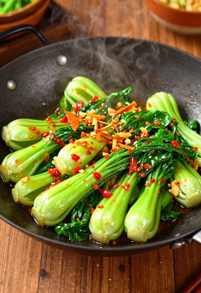 17 Bok Choy Stir Fry Recipes Simple And Quick - 2. Spicy Szechuan Bok Choy Stir Fry 1