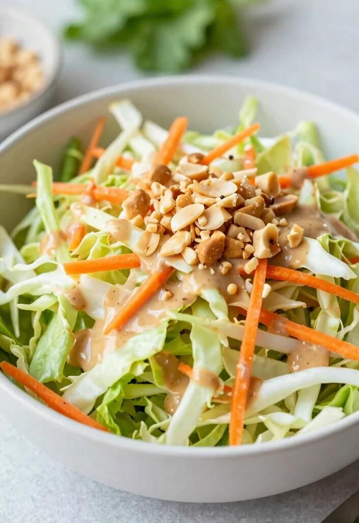 17 Calorie Deficit Meal Prep Recipes for Weight Loss - 8. Cabbage and Peanut Salad 1