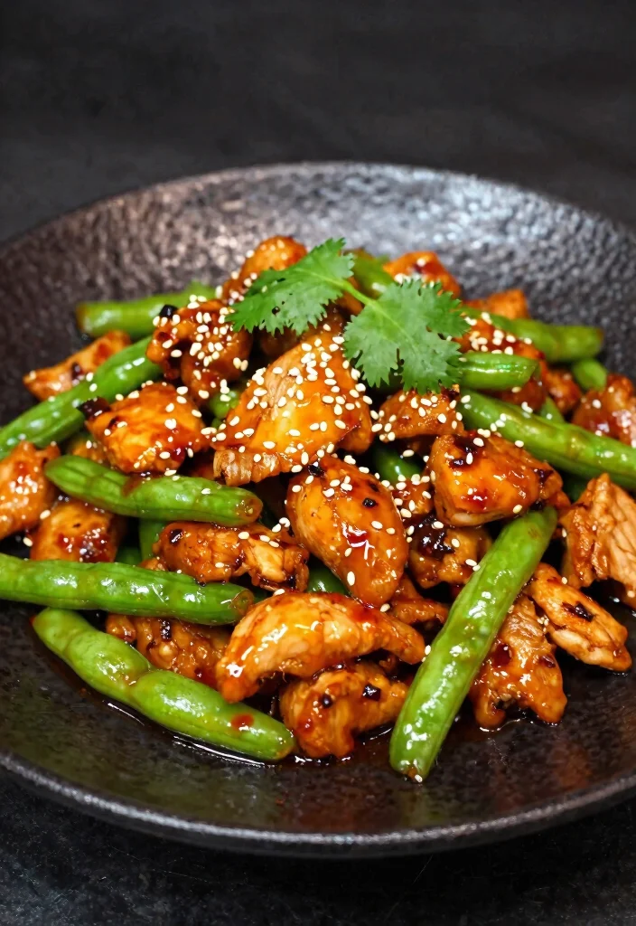 17 Chicken And Green Bean Stir Fry Recipes for a Healthy Dinner - 2. Spicy Szechuan Chicken and Green Beans 1