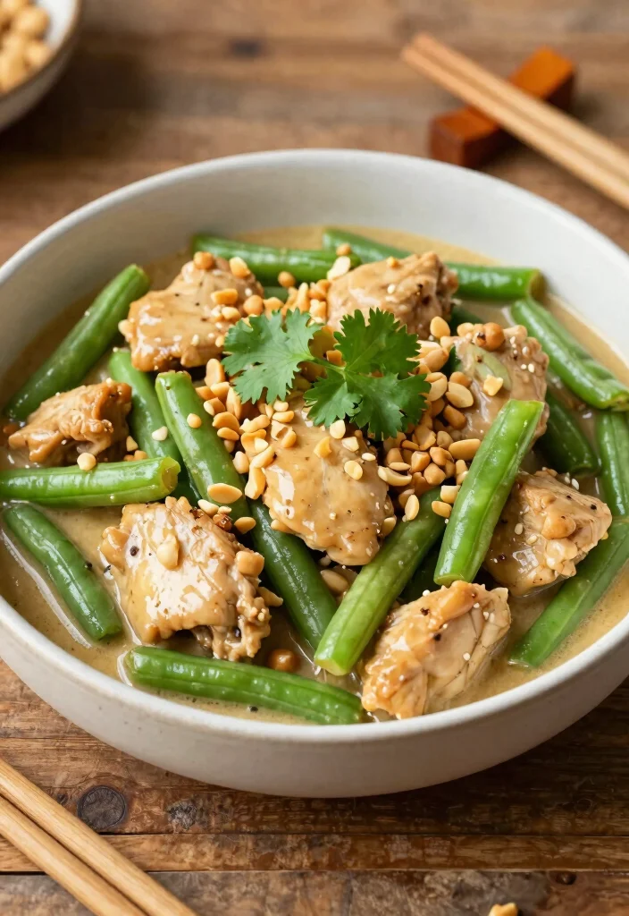 17 Chicken And Green Bean Stir Fry Recipes for a Healthy Dinner - 5. Peanut Chicken and Green Bean Stir Fry 1