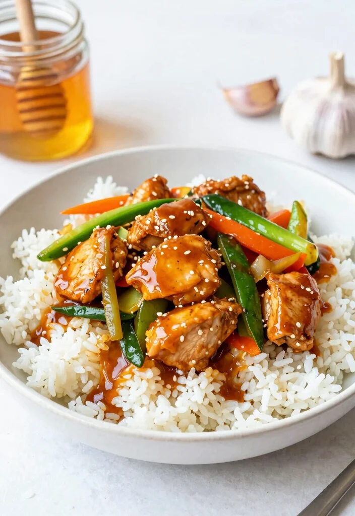 17 Chicken Stir Fry With Rice Recipes For Complete Meals - 5. Honey Garlic Chicken Stir Fry 1