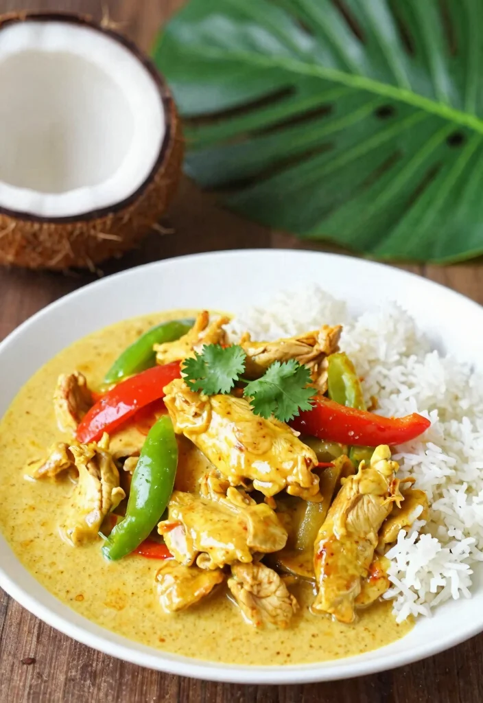 17 Chicken Stir Fry With Rice Recipes For Complete Meals - 8. Coconut Curry Chicken Stir Fry 1