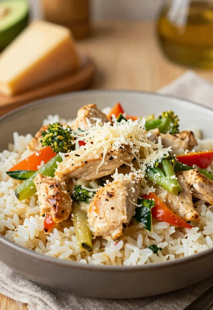 17 Chicken Stir Fry With Rice Recipes For Complete Meals - 9. Garlic Parmesan Chicken Stir Fry 1