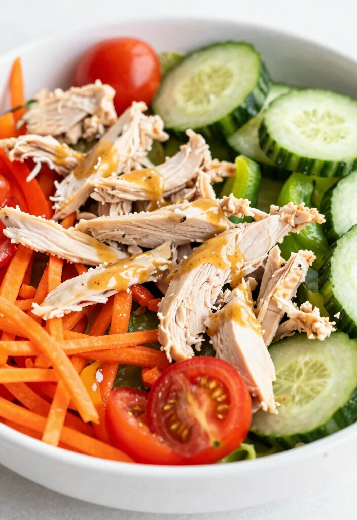17 Delicious Chicken Salad Meal Prep Recipes for Weight Loss - 10. Rainbow Chicken Salad 1