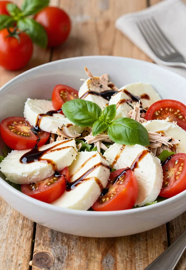 17 Delicious Chicken Salad Meal Prep Recipes for Weight Loss - 11. Caprese Chicken Salad 1