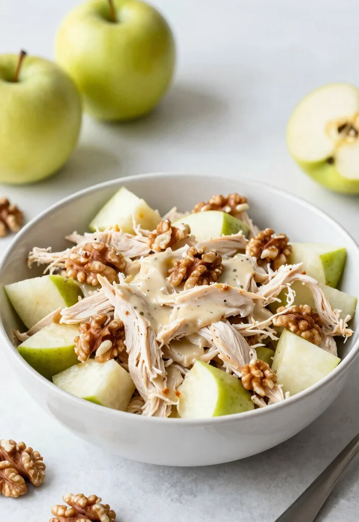 17 Delicious Chicken Salad Meal Prep Recipes for Weight Loss - 15. Chicken Salad with Apples and Walnuts 1