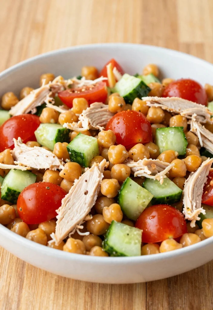 17 Delicious Chicken Salad Meal Prep Recipes for Weight Loss - 17. Chickpea and Chicken Salad 1