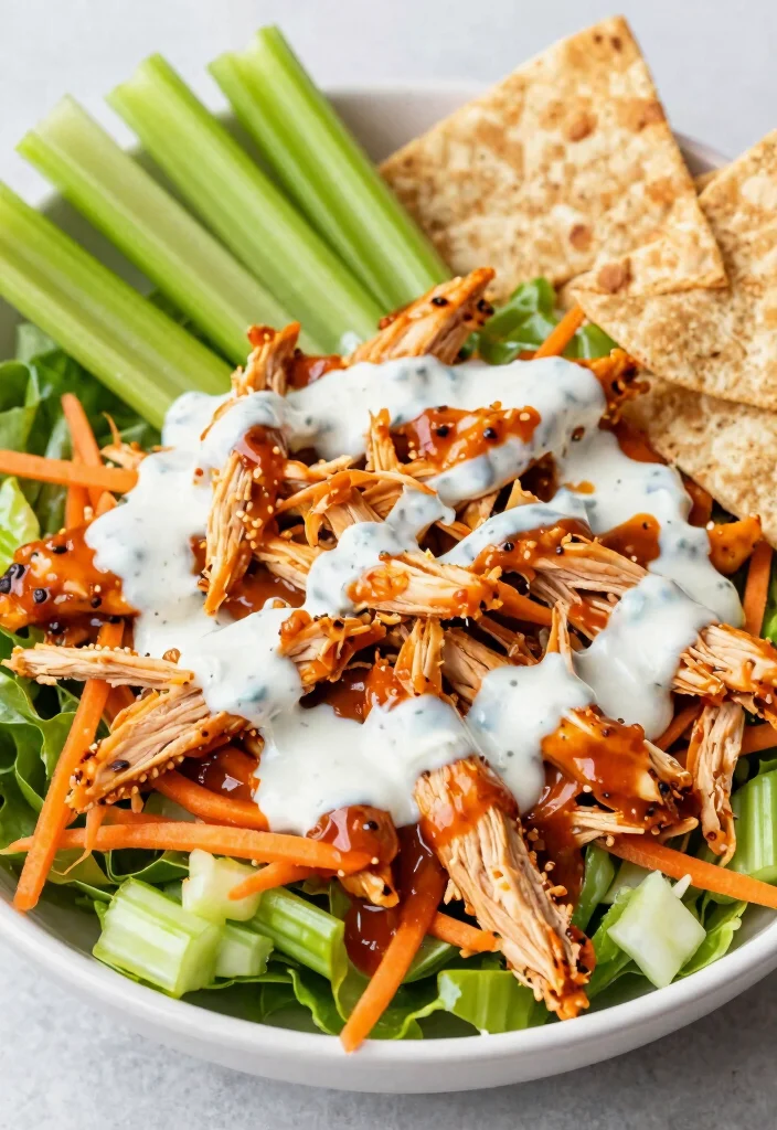 17 Delicious Chicken Salad Meal Prep Recipes for Weight Loss - 5. Buffalo Chicken Salad 1