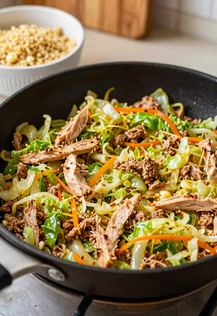 17 Ground Turkey Stir Fry Recipes For Easy And Healthy Dinners - 15. Ground Turkey and Cabbage Stir Fry 1