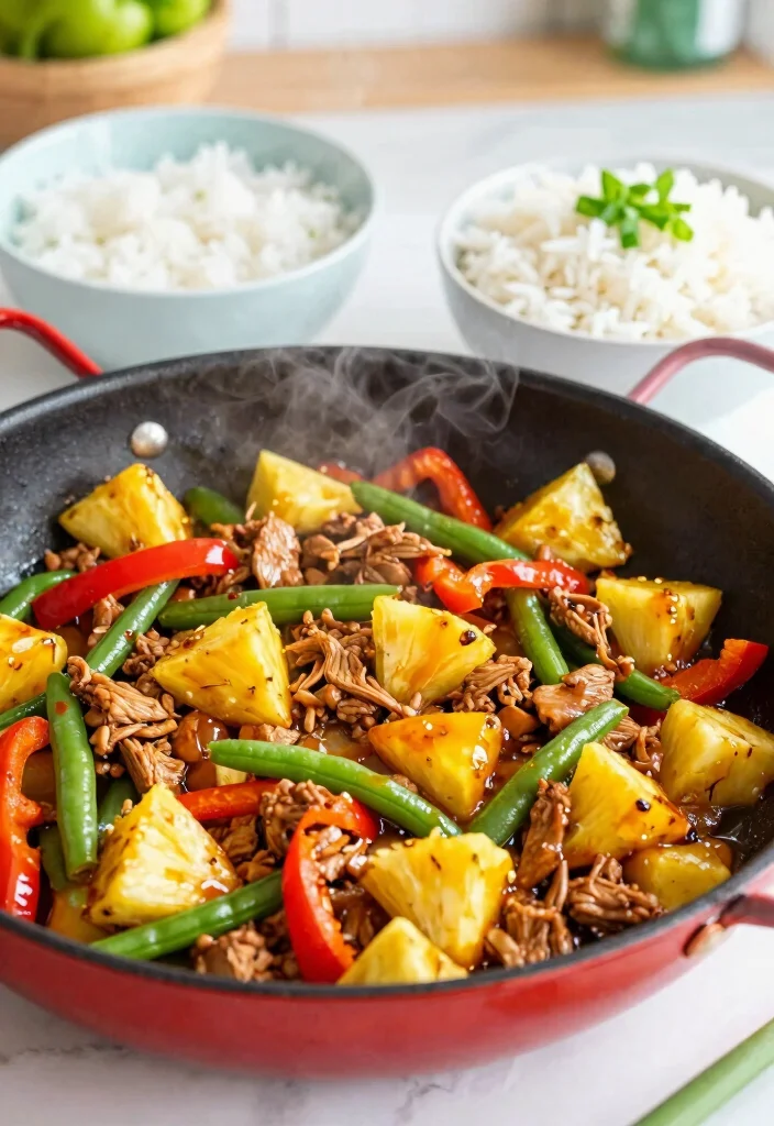 17 Ground Turkey Stir Fry Recipes For Easy And Healthy Dinners - 7. Teriyaki Pineapple Ground Turkey Stir Fry 1