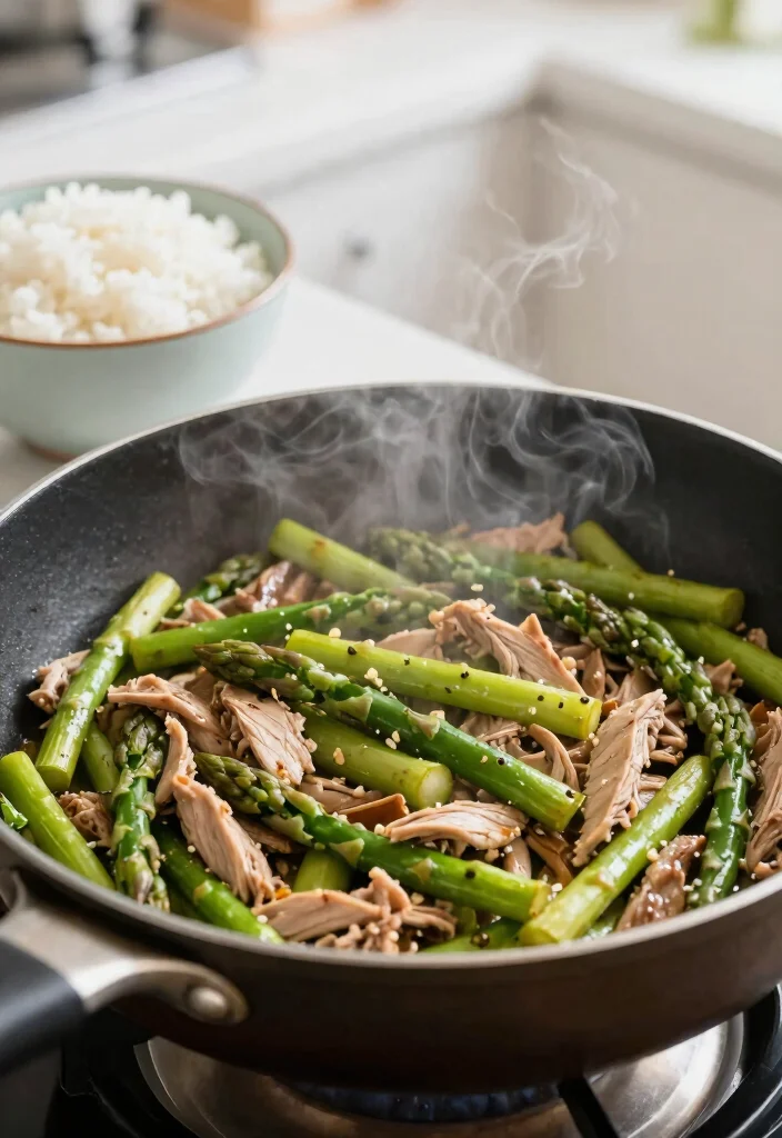 17 Ground Turkey Stir Fry Recipes For Easy And Healthy Dinners - 9. Ground Turkey and Asparagus Stir Fry 1