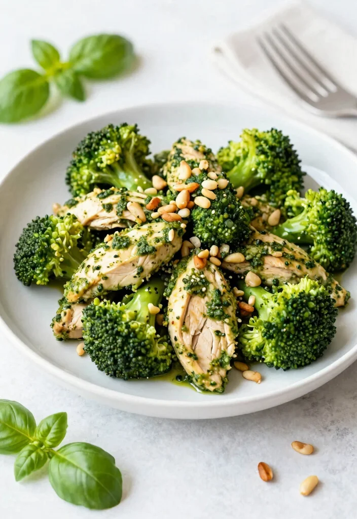 17 Healthy Chicken And Broccoli Stir Fry Recipes - 12. Pesto Chicken and Broccoli Stir Fry 1