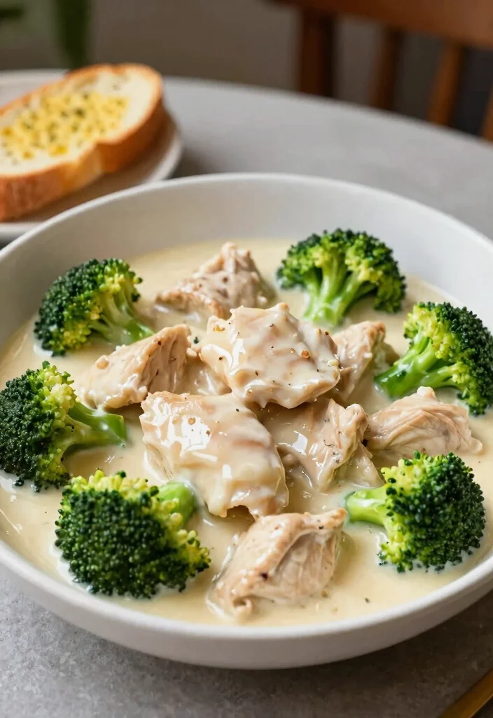 17 Healthy Chicken And Broccoli Stir Fry Recipes - 3. Creamy Garlic Chicken and Broccoli 1