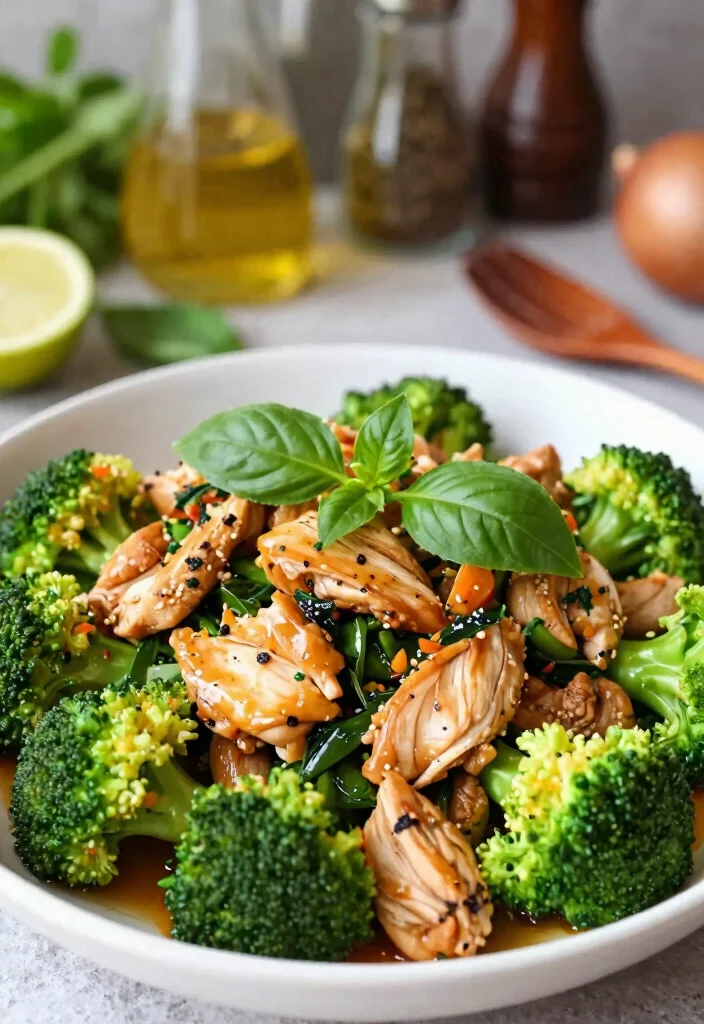 17 Healthy Chicken And Broccoli Stir Fry Recipes - 6. Thai Basil Chicken and Broccoli 1