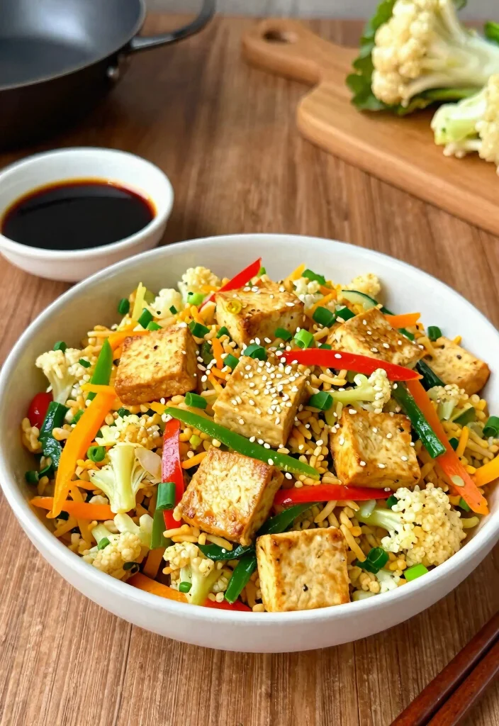 17 Healthy Meal Prep Lunch Recipes - 6. Cauliflower Rice Stir-Fry 1