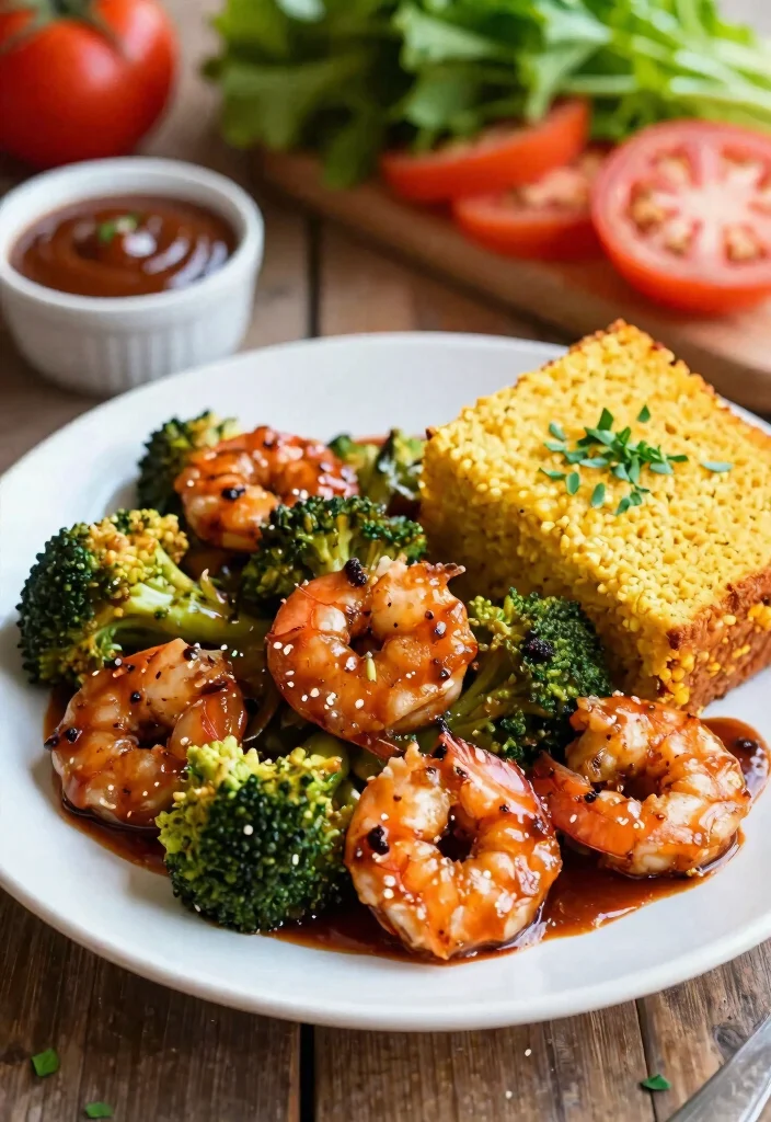17 Healthy Shrimp and Broccoli Stir Fry Recipes for Meal Prep - 12. BBQ Shrimp and Broccoli Stir Fry 1
