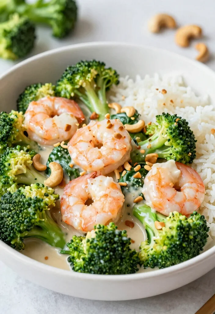 17 Healthy Shrimp and Broccoli Stir Fry Recipes for Meal Prep - 16. Shrimp and Broccoli Stir Fry with Cashew Sauce 1