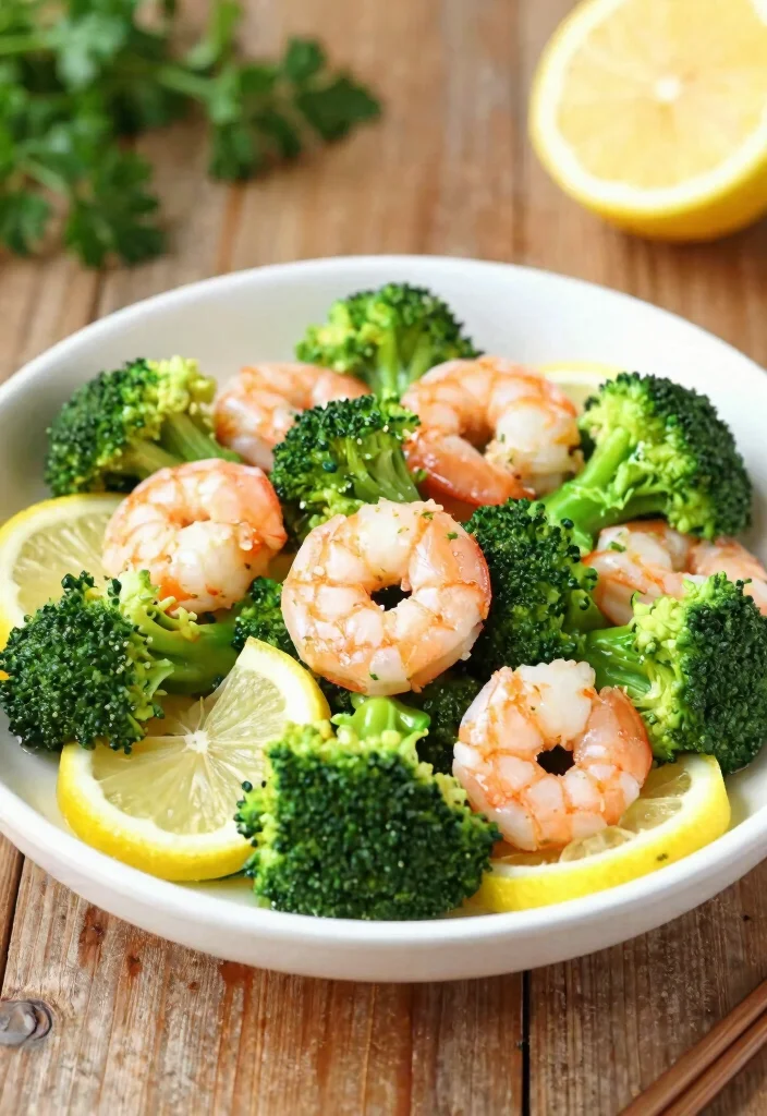 17 Healthy Shrimp and Broccoli Stir Fry Recipes for Meal Prep - 3. Lemon Ginger Shrimp and Broccoli 1