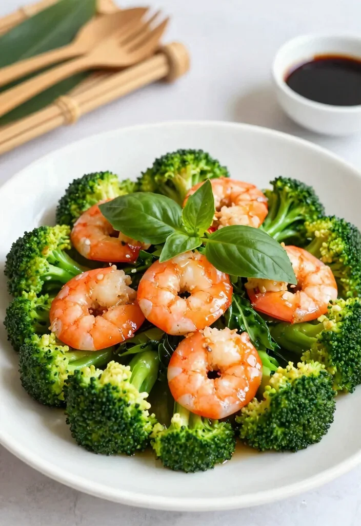 17 Healthy Shrimp and Broccoli Stir Fry Recipes for Meal Prep - 8. Thai Basil Shrimp and Broccoli 1