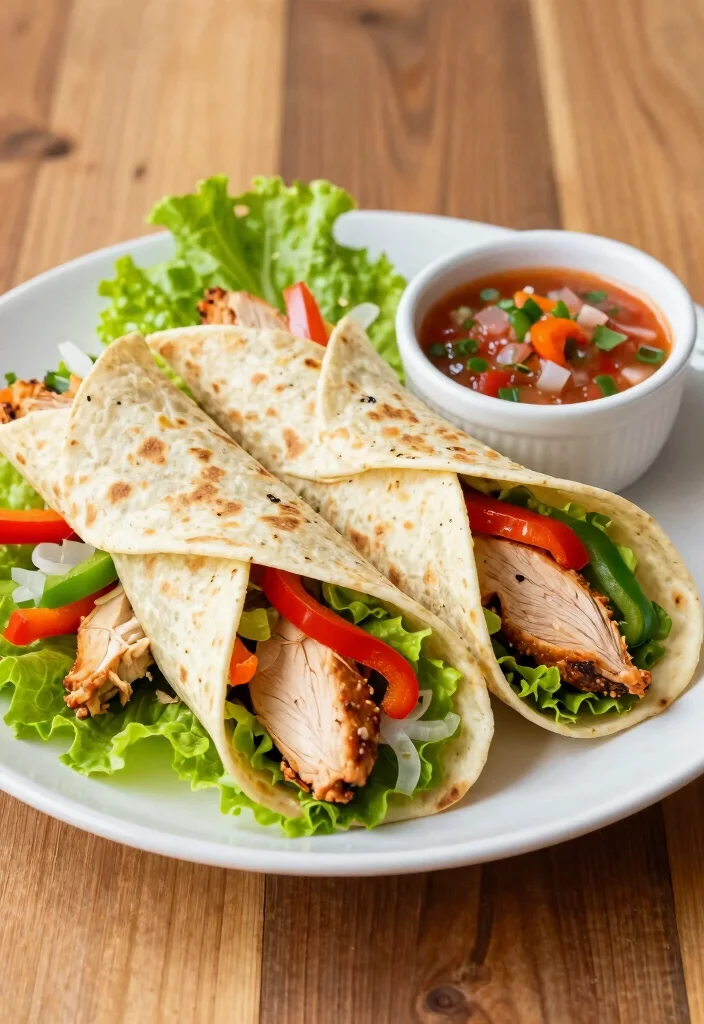 17 High Protein Low Carb Meal Prep Recipes - 10. Chicken Fajita Lettuce Wraps 1