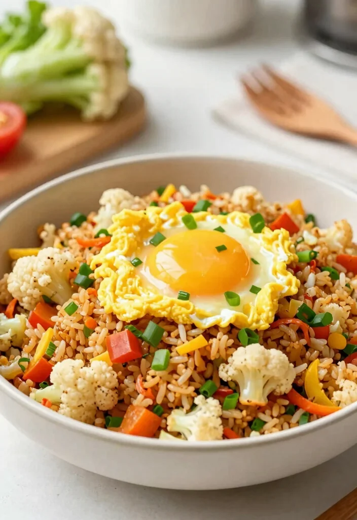 17 High Protein Low Carb Meal Prep Recipes - 9. Cauliflower Fried Rice 1