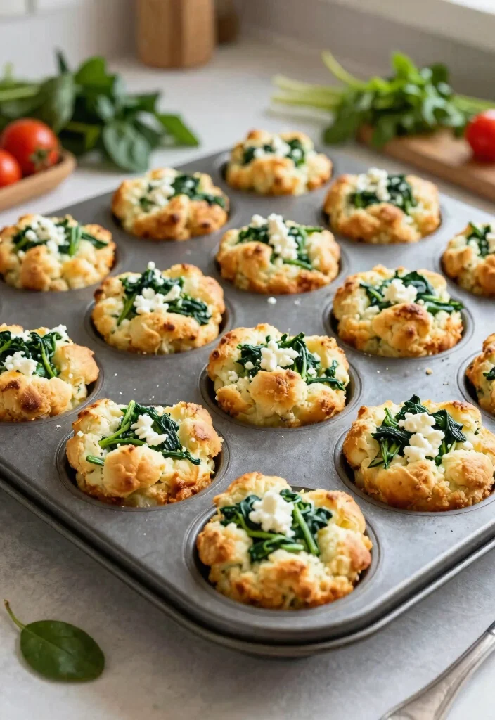 17 High Protein Meal Prep Ideas for the Week - 10. Egg Muffins with Spinach and Feta 1