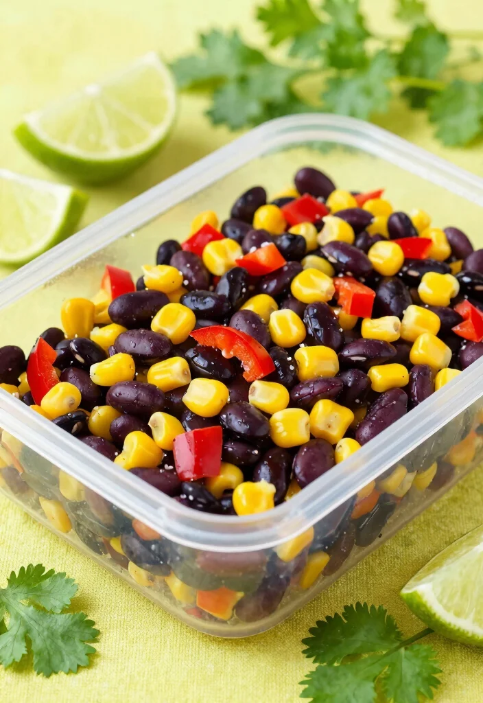 17 High Protein Meal Prep Ideas for the Week - 14. Black Bean and Corn Salad 1