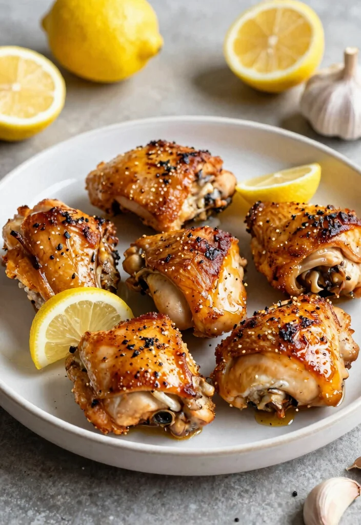17 High Protein Meal Prep Ideas for the Week - 17. Lemon Garlic Chicken Thighs 1
