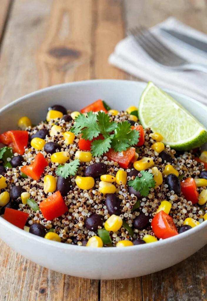17 Low Cholesterol Meal Prep Recipes for Heart Health - 1. Quinoa and Black Bean Salad 1