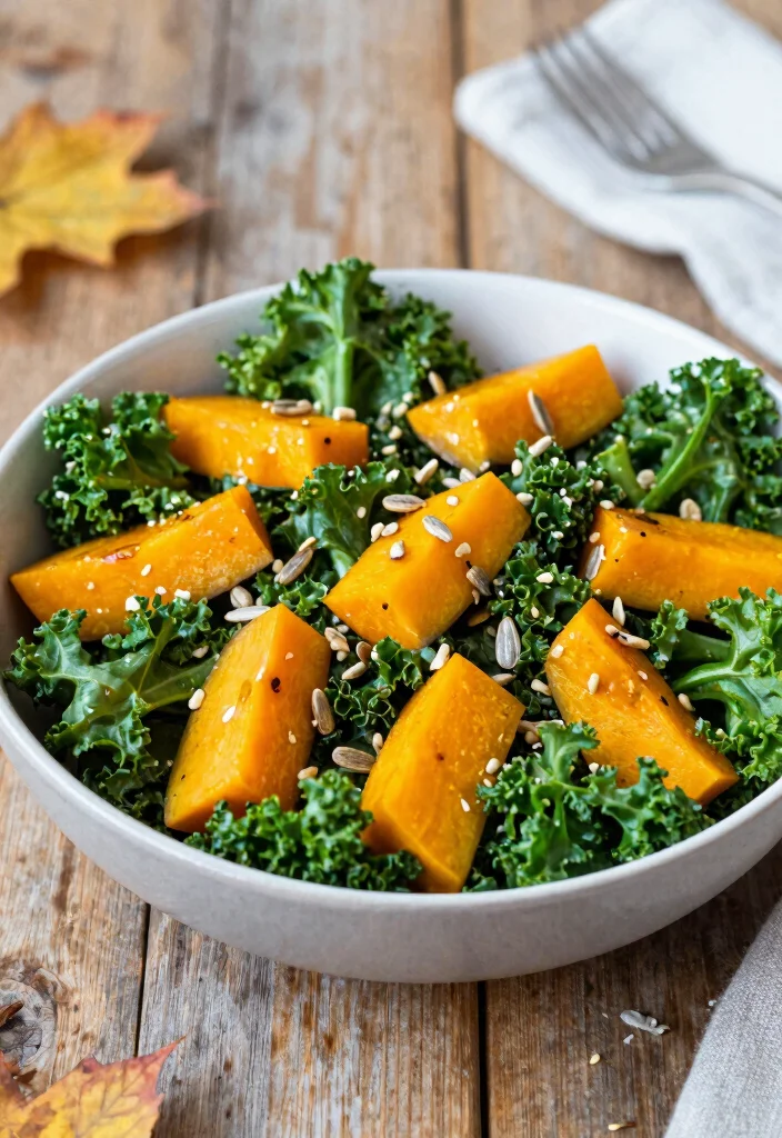 17 Low Cholesterol Meal Prep Recipes for Heart Health - 10. Butternut Squash and Kale Salad 1