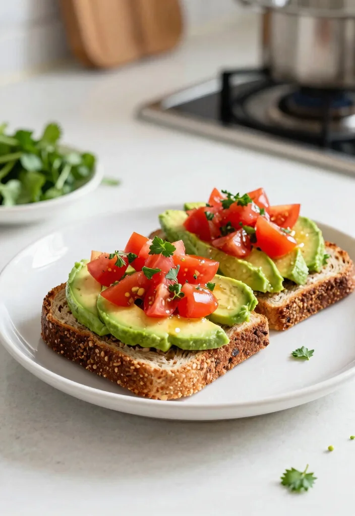 17 Low Cholesterol Meal Prep Recipes for Heart Health - 12. Avocado Toast with Tomato Salsa 1