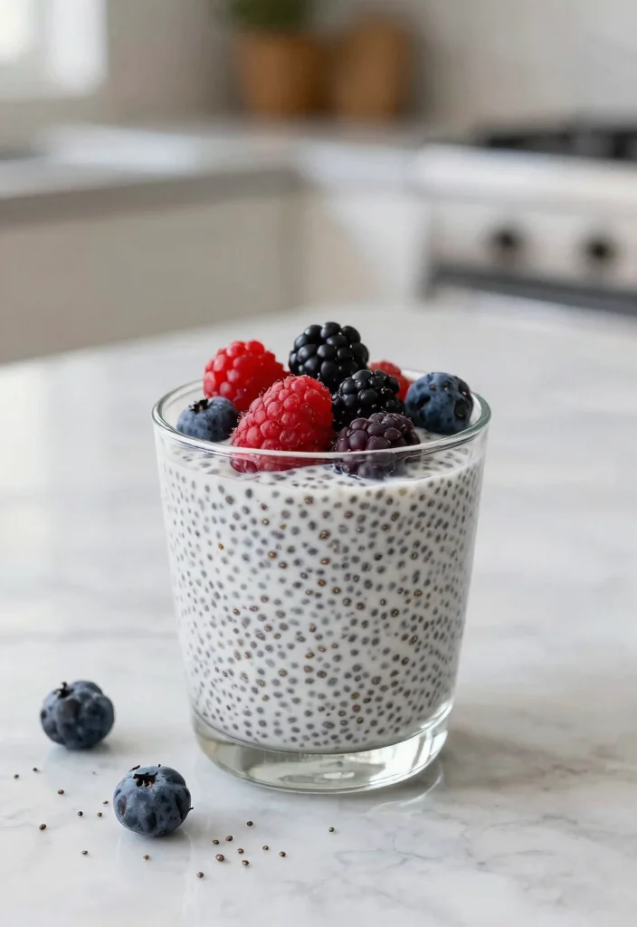 17 Low Cholesterol Meal Prep Recipes for Heart Health - 13. Chia Seed Pudding with Berries 1