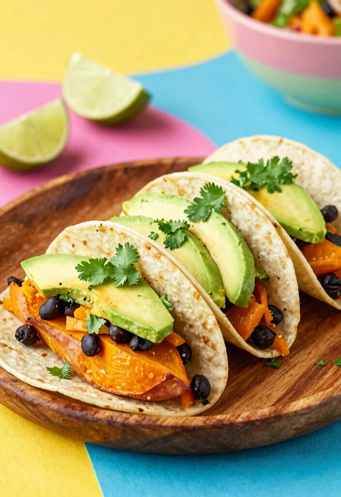 17 Low Cholesterol Meal Prep Recipes for Heart Health - 6. Sweet Potato and Black Bean Tacos 1