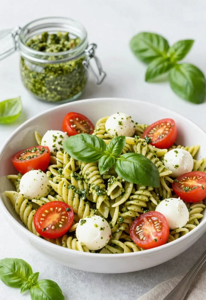 17 Salad Meal Prep Recipes for the Week - 11. Pesto Pasta Salad 1