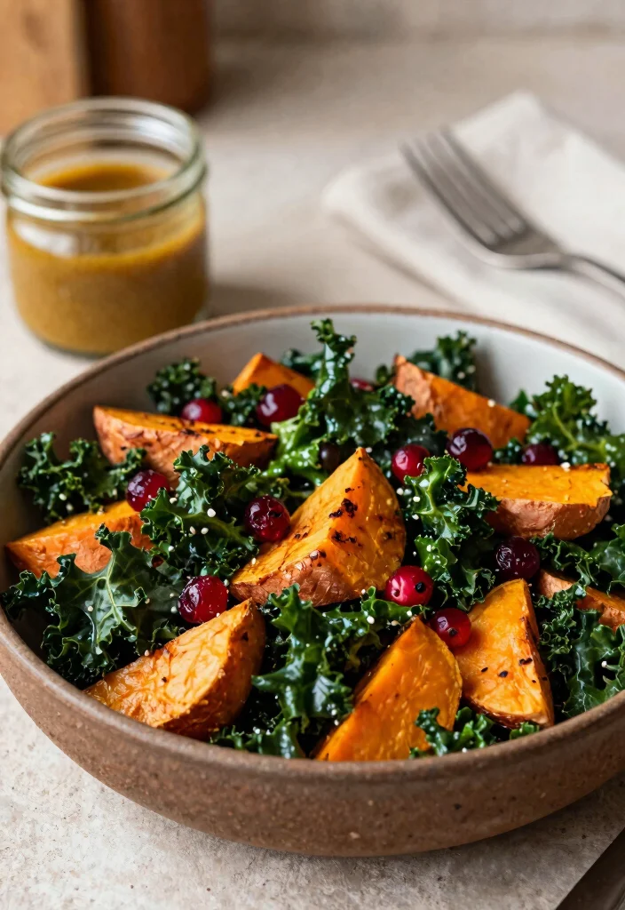 17 Salad Meal Prep Recipes for the Week - 16. Sweet Potato and Kale Salad 1