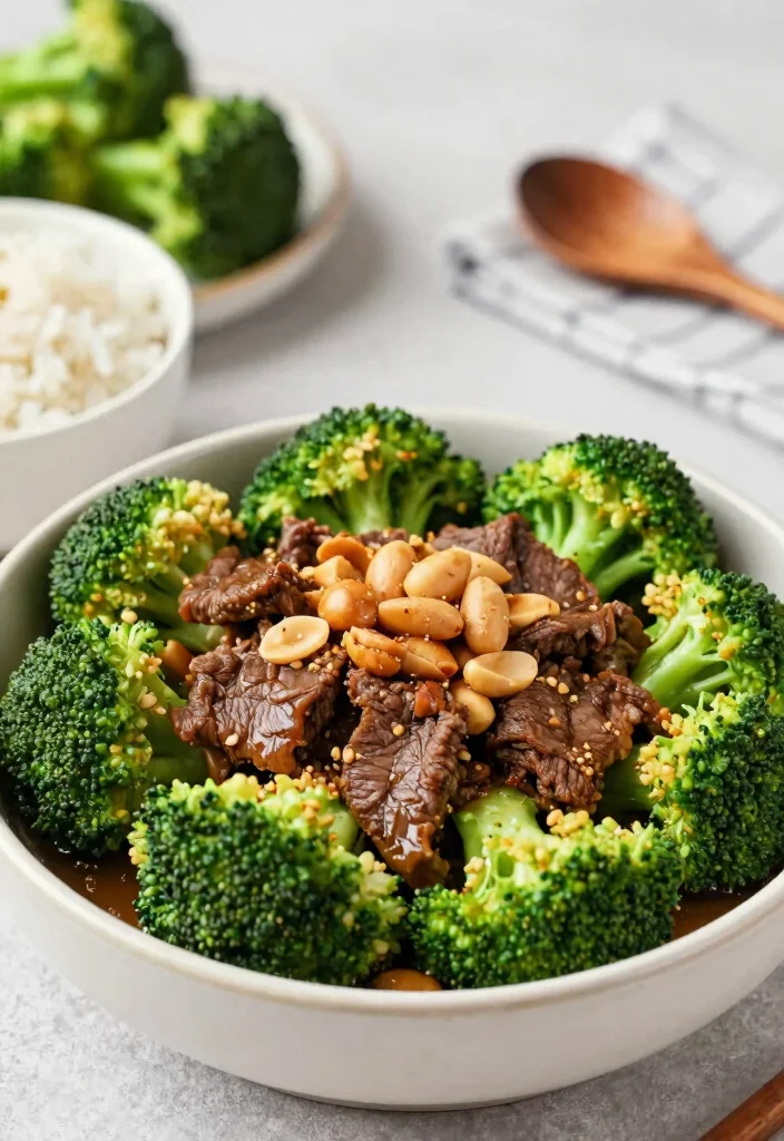 17 Steak And Broccoli Stir Fry Recipes At Home - 12. Beef and Broccoli with Peanuts 1