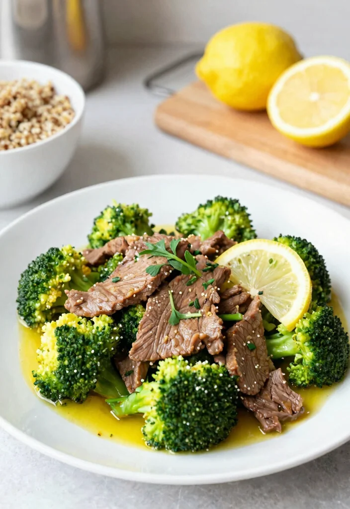 17 Steak And Broccoli Stir Fry Recipes At Home - 5. Lemon Ginger Beef and Broccoli 1