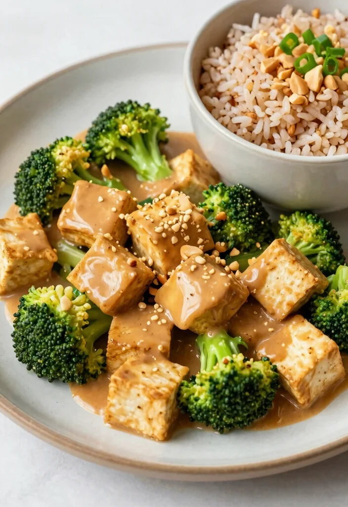 17 Tofu And Broccoli Stir Fry Recipes: Vegan Meal Prep for Busy Professionals - 6. Peanut Sauce Tofu and Broccoli Stir Fry 1