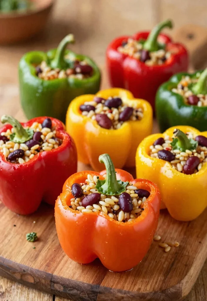 17 Vegan Lunch Meal Prep Recipes for Busy Professionals - 12. Stuffed Bell Peppers 1