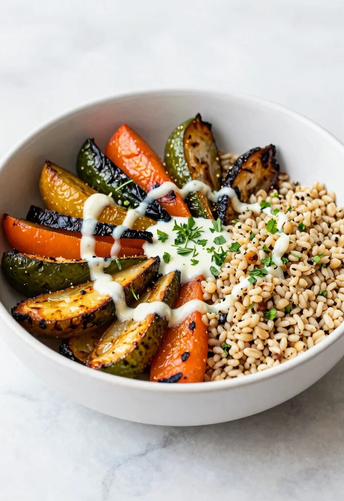 17 Vegan Lunch Meal Prep Recipes for Busy Professionals - 17. Roasted Vegetable Grain Bowl 1