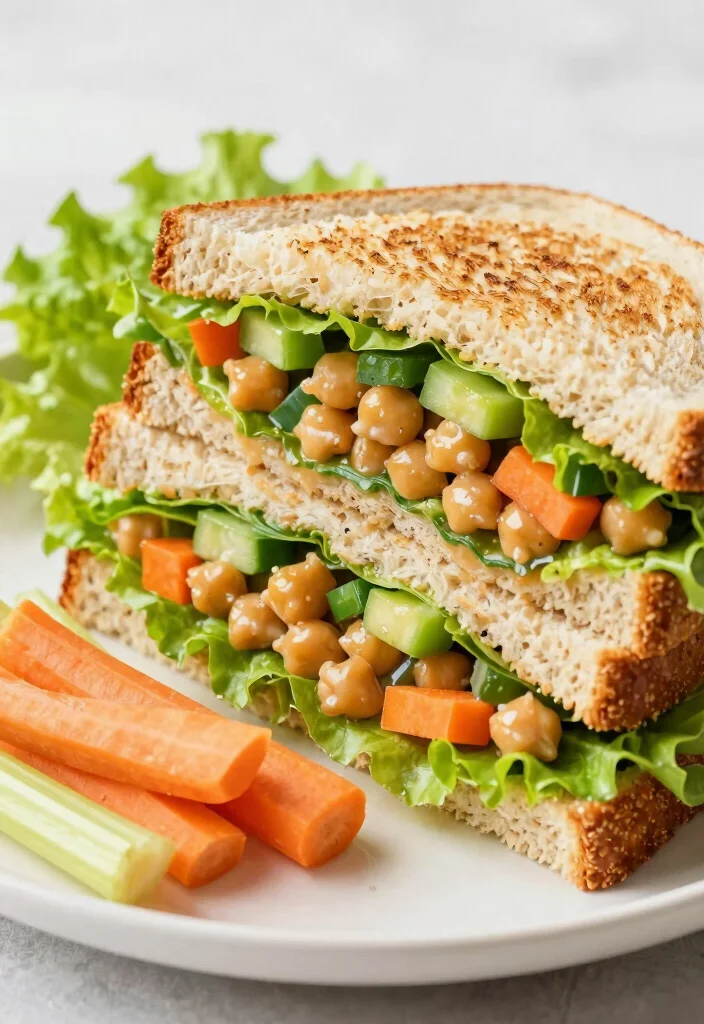17 Vegan Lunch Meal Prep Recipes for Busy Professionals - 2. Chickpea Salad Sandwich 1