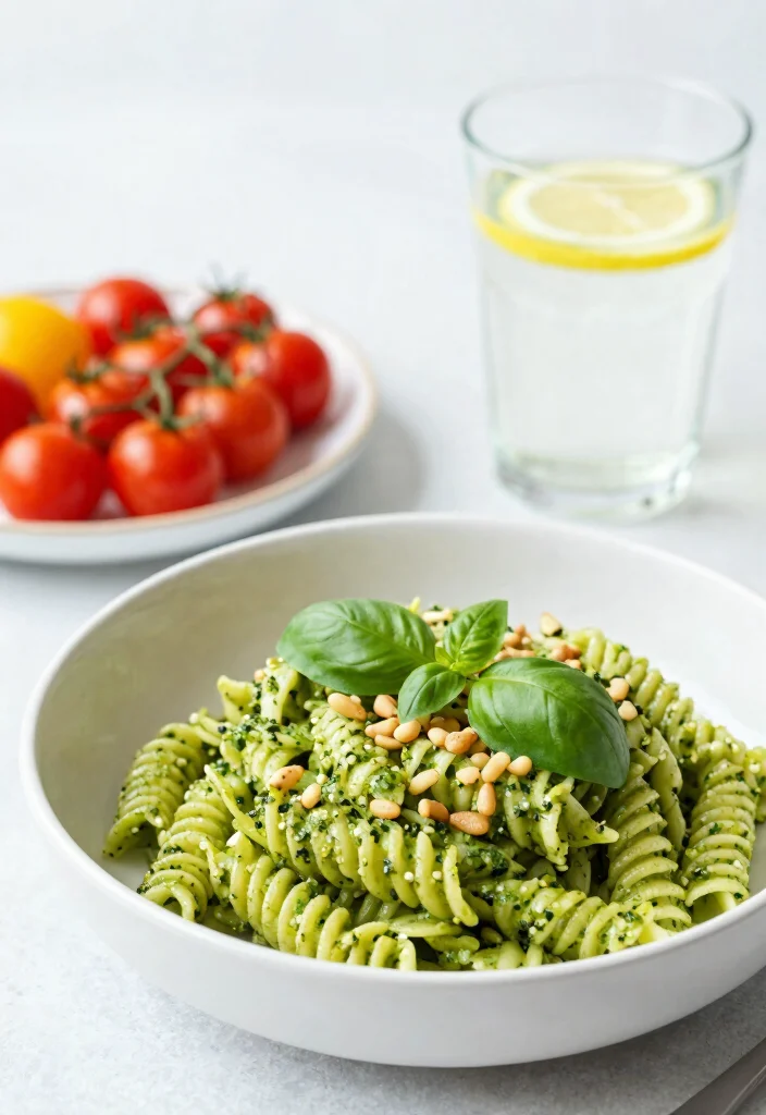 17 Vegan Lunch Meal Prep Recipes for Busy Professionals - 3. Vegan Pesto Pasta 1
