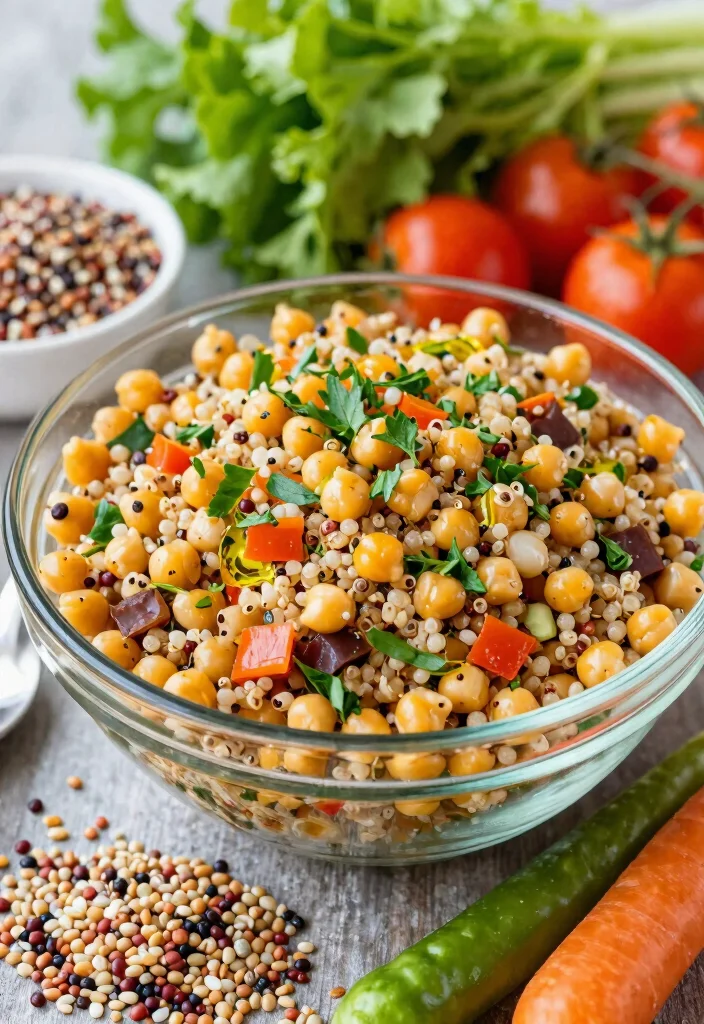 17 Vegan Lunch Meal Prep Recipes for Busy Professionals - 5. Mediterranean Chickpea Quinoa Salad 1