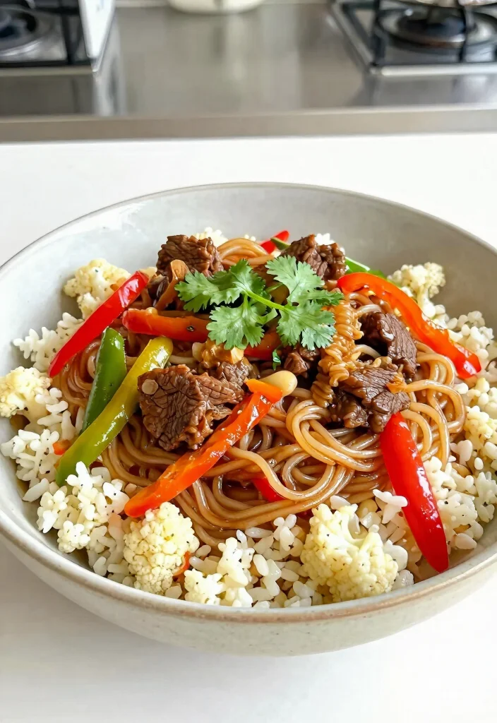 18 Beef Ramen Stir Fry Recipes Full Of Flavor - 15. Beef Ramen Stir Fry with Cauliflower Rice 1