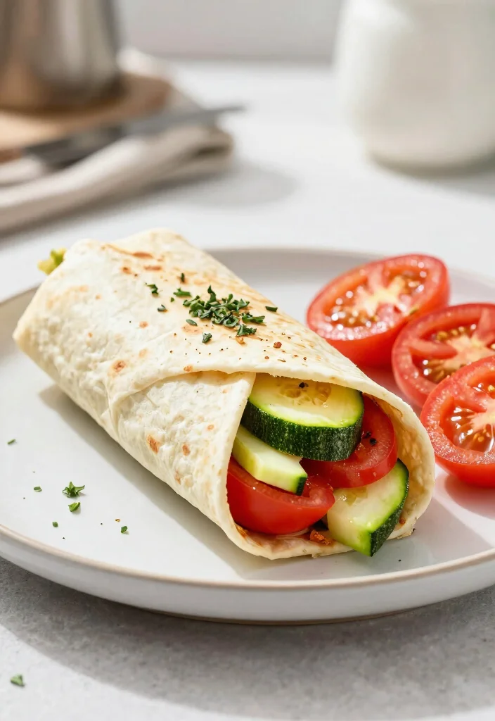 18 Breakfast Burrito Meal Prep Recipes - 12. Zucchini and Tomato Burrito 1