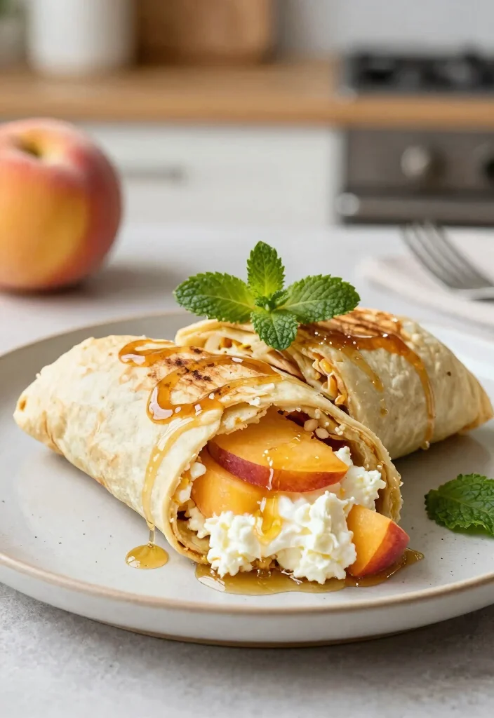18 Breakfast Burrito Meal Prep Recipes - 16. Peach and Ricotta Burrito 1