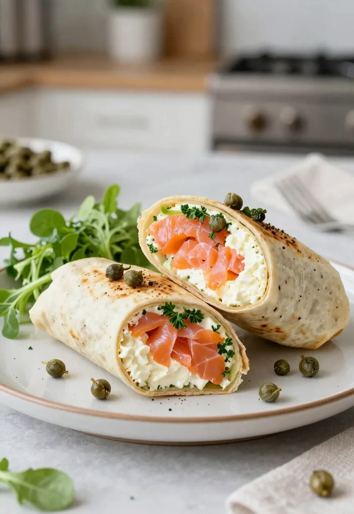 18 Breakfast Burrito Meal Prep Recipes - 17. Smoked Salmon and Cream Cheese Burrito 1