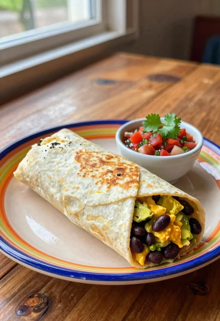 18 Breakfast Burrito Meal Prep Recipes - 2. Black Bean and Avocado Burrito 1